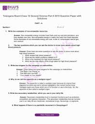 This question is also a big kahuna question. Telangana Board Class 10 General Science Part Ii 2019 Question Paper With Solutions Download Pdf