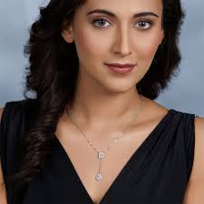 Olive Silver Emerald Pear Necklace for Women