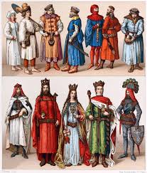 Polish Costumes in the Middle Ages. Typical and historical figures.