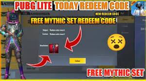 How To Get Free 1st Anniversary Set Pubg Mobile Lite Free Mythic Set Redeem Code Today Free Youtube