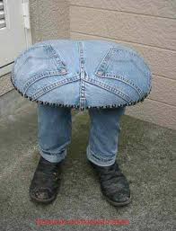 How Funny Denim Whimsey I Really Need To Make One Of These So Cool Handmade Wood Furniture Wood Furniture Design Denim Crafts