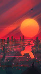 Best 3840x2160 sunset wallpaper, 4k uhd 16:9 desktop background for any computer, laptop, tablet and phone. 324835 Sci Fi City Sunset Digital Art Illustration 4k Phone Hd Wallpapers Images Backgrounds Photos And Pictures Mocah Hd Wallpapers