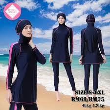 Sesuai namanya, baju renang muslimah umumnya memiliki potongan tertutup dan tak terlalu ketat, sehingga bisa digunakan oleh bunda yang berhijab. Baju Renang Muslimah Swimsuit Swimwear High Quality H1009 Shopee Malaysia