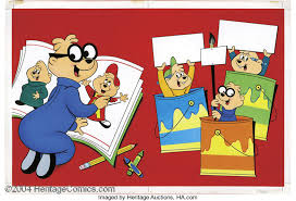 Download coloring pages alvin and the chipmunks coloring pages. Ben Greenberg Alvin And The Chipmunks Trace And Color Book Lot 6300 Heritage Auctions