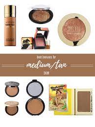 It gives a subtle, dewy tan (with no shimmer to be found!), and can easily be toned down with a bit of foundation mixed in. Best Bronzers For Medium Tan Skin Best Bronzer Medium Skin Makeup Tan Skin