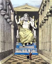 Statue Of Olympian Zeus By Pheidias Painting By Ferdinand Knab Reproduction 1st Art Gallery Greek Gods Statue Greek Gods And Goddesses