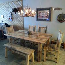 Tablechamp dining room table rio 47 x 30 oak antique solid wood pine dark brown oiled extension extendable rectangular. Northwest Handmade Furniture Blue Pine Dining Table
