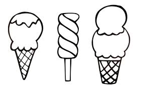 Helado Kawaii Para Colorear