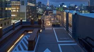 田町 品川 倉庫ビルの屋上をリノベーションしたラウンジ空間 の写真 屋上 リノベーション ビル