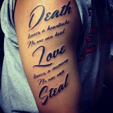 Encouraging quote tattoo on the thigh. 101 Best Quote Tattoo Designs For Boys And Girls