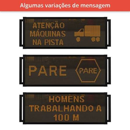Painel de LED de mensagem variável (PMV) para caminhão - Loja Viária - Produtos para sinalização viária
