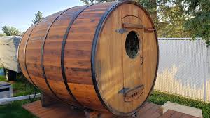 Also, always make sure there's a fire extinguisher on. My New To Me Barrel Sauna It S Only 10 Years Old I Sanded The Exterior This Year Sauna