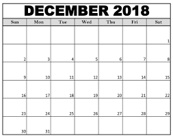 December 2018 Calendar Template Pdf December2018calendar December2018 Calendars With Images December Calendar Calendar Printables