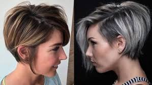 Salt and pepper angled bob is a great hairstyle. Bobs Hairstyles Hairstyles
