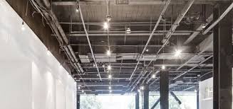 Exposed Ceiling Showing Lighting Grid And Ductwork Exposed Ceilings Built Environment Light Grid