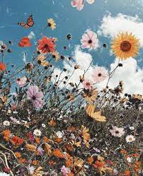 Pretty + soft vintage mood>. P R E T T Y F L O W E R S Flower Aesthetic Art Flower Wallpaper