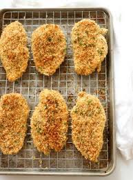 Chicken breast with rib meat, wheat flour, water, contains 2% or less of the following: Baked Panko Chicken Recipe Baked Panko Chicken Chicken Cutlet Recipes Baked Breaded Chicken