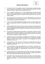 It may be seen as a statement about inertia, that objects will remain in their state of motion unless a force acts to change the motion. Newton S Laws Teaching Resources