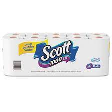 Each roll has 1,000 sheets to reduce roll change frequency. Scott 1000 1 Ply Standard Roll Toilet Paper 40 Rolls Kcc 20032ct