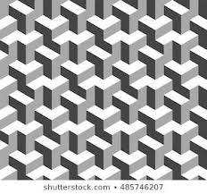 3d Shapes Images Black And White Abstract Black And White 3d Geometric Seamless Pattern Optical Illusion 3d Shapes Vector 10 Eps Illustration Illusions Geometric Art Geometric