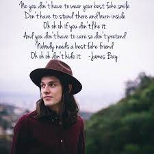 Best Fake Smile James Bay I M Do Happy To Fund A Pub Of This It S Such A Great Song James Bay Music Quotes Music Lyrics
