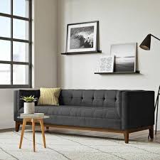 Wade Logan Emma Chesterfield Sofa Upholstery Color Gray Modernlivingroom Furniture Modern Living Room Sofa