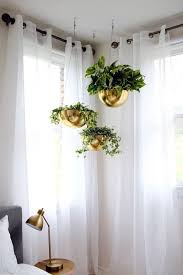 These Gold Hanging Pots Are Gorgeous Hanging Plants Hanging Plants Indoor Diy Hanging Planter