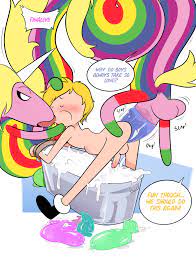 1boy 1futa adventure time anal anal orgasm anal sex anus ass  backpack backsack balls bathtub bent over big penis blonde hair blush  bodily fluids bound broken condom cartoon network