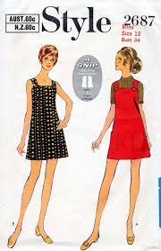 1960s Mini Dress Pattern Style 2687 Vintage Sewing Pattern Etsy Pattern Fashion Strap Dress Pattern Fashion Sewing Pattern