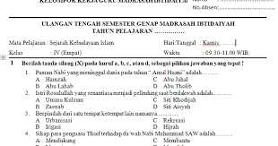 Aug 17, 2021 · soal dan kunci jawaban geografi kelas 10 semester 1.selamat belajar dan jangan lupa juga selalu berdoa duluh sebelum belajar ya supaya otak bisa encer dan mampu menyerap semua soal geografi kelas x semester 1 dan kunci jawaban yang kami bagikan dibawah ini selengkapnya ok. Kumpulan Soal Uts Sejarah Kebudayaan Islam Ski Kelas 1 2 3 4 5 6 Mi Semester 2 Kurikulum 2013 Mariyadi Com