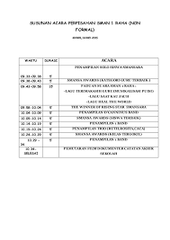 Susunan acara tersebut dibawakan oleh pembawa acara atau mc sebagai panduan untuk memimpin selama jalannya acara. Susunan Acara Perpisahan Kelas Xii Sma Negeri 1 Raha