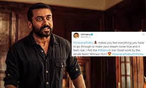 Nedumaaran rajangam maara sets out to make the common man fly and in the process takes on the world's most capital intensive industry and several enemies who stand in his way. Soorarai Pottru Twitter Review Fans Hail Suriya S Performance Call Film A Masterpiece Entertainment