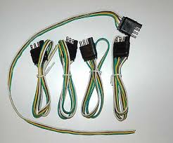 Route the flat four end wiring over to the trailer hitch receiver. 5 Wiring Harness 4 Pin Connector Trailer End Bond 4 Way Flat Male Plug 24 Wire Ebay