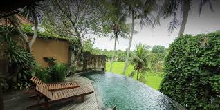 The five garden suites of the purist resort are located in a modern asian style house. Motama Villa Ubud Bali Villas Ubud