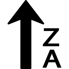 The order by keyword sorts the records in ascending order by default. Free Icon Sort From A To Z In Alphabetical Ascending Order