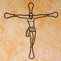 Shop allmodern for modern and contemporary wrought iron wall decor to match your style and budget. Wrought Iron Crucifix Wall Decor Christ On The Cross Novica