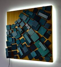 Wood Wall Art With Led 3d Wall Lamp Wooden Art 3d Wooden Etsy Wood Wall Art Wooden Art Wood Wall Sculpture