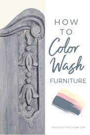 Color washing over wood tutorial. How To Color Wash Furniture Three Coats Of Charm