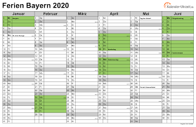 Diese kalender sind in vielen formaten wie in pdf excel wort verfügbar. Ferien Bayern 2020 Ferienkalender Zum Ausdrucken