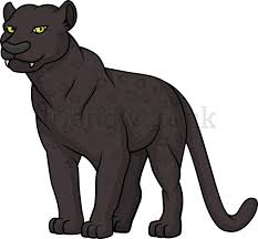Wild Black Panther Cartoon Clipart Vector Friendlystock Cartoon Clip Art Black Panther Cartoon Illustration