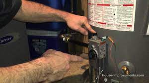 A water heater reset button, usually red, is located in the center of the limit switch just above the water heater thermostat. How To Light A Gas Water Heater Pilot Light Youtube