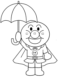 Umbrella coloring pages are a good way for younger kids to learn about our environment and the weather. Printable Anpanman Coloring Pages Anime Coloring Pages