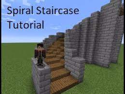 Easy Minecraft Builds Curved Spiral Staircase Tutorial Youtube