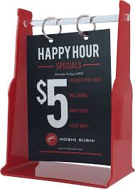 Custom Bottle Table Tent By Menu Designs Looking To Display Your New Food And Drink Items Right On The Tables Or At In 2020 Menu Stand Custom Bottles Menu Card Design
