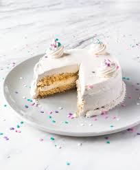 A moist and versatile cake that will please everyone. Vegan Vanilla Birthday Cake Without Eggs Dessert For Two