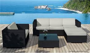 Tableau de caractéristiques du produit. Salon De Jardin Gris Clair En Resine Tressee Miami