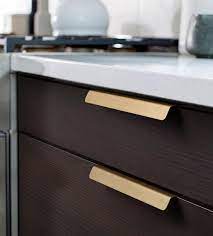 Falkenberg Gold Brass Contemporary Handle Pulls Hardware For Cabinets And Drawers 5 Sizes Of Handle Pulls In 2021 Brass Door Handles Brass Cabinet Hardware Cabinet Hardware