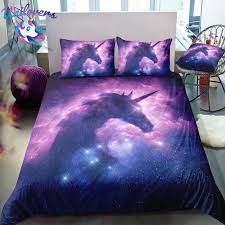 Unicorn bed sheets full size and comforter jojo siwa. Gorgeous Galaxy Unicorn Bedding Set All Size Available Unilovers Unicorn Bed Set Bed Linens Luxury Luxury Bedding