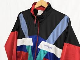 Black And Red Adidas Jacket Ultra Rare Vintage 90 S Adidas Trefoil Windbreaker Tracksuit Top Jacket Multicolor Blue White Red White Windbreaker Windbreaker Outfit Black And White Jacket