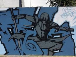 Manga Fighter Graffiti Art Anime